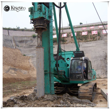 Hydraulic piling rotary rig with hydraulic hammer